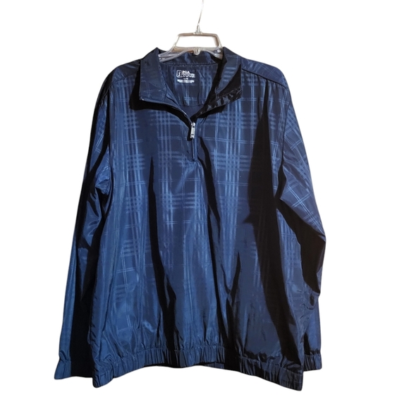 PGA Tour Other - PGA Tour Quarter Zip Long Sleeve Rain Golf Jacket in Navy Size Large